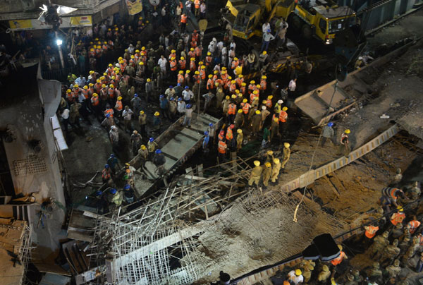Three employees appear in court over India flyover collapse - World ...