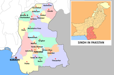 Sindh map