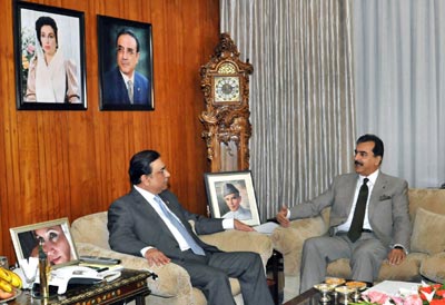 President Zardari, PM Gilani