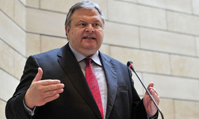 Greek Finance Minister Evangelos Venizelos 