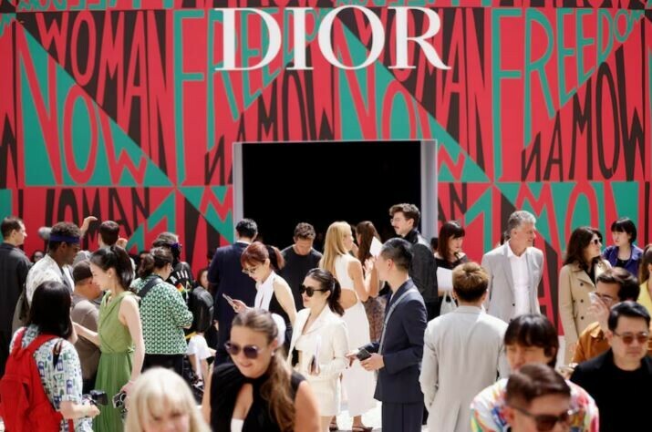 Dior nods to sports with jersey fabrics in Paris haute couture show