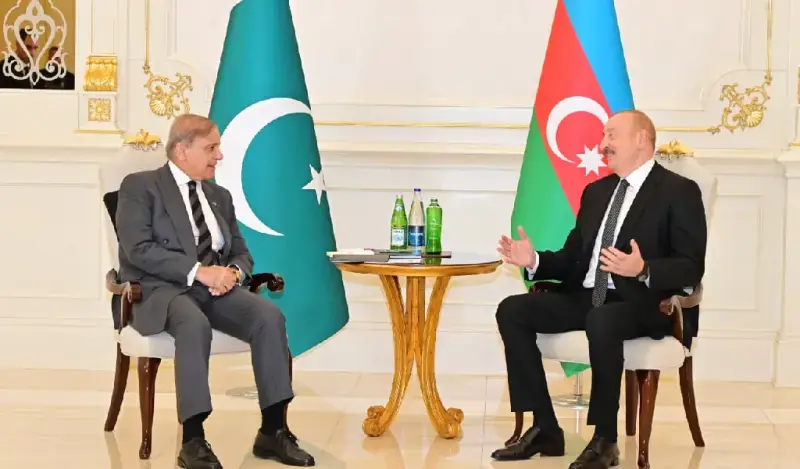 PM Shehbaz, Aliyev vow to boost Pakistan-Azerbaijan cooperation