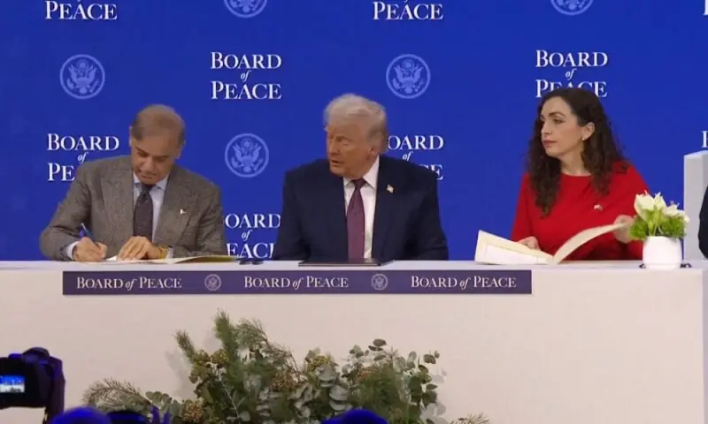 Pakistan, other world leaders sign Trump’s Board of Peace charter