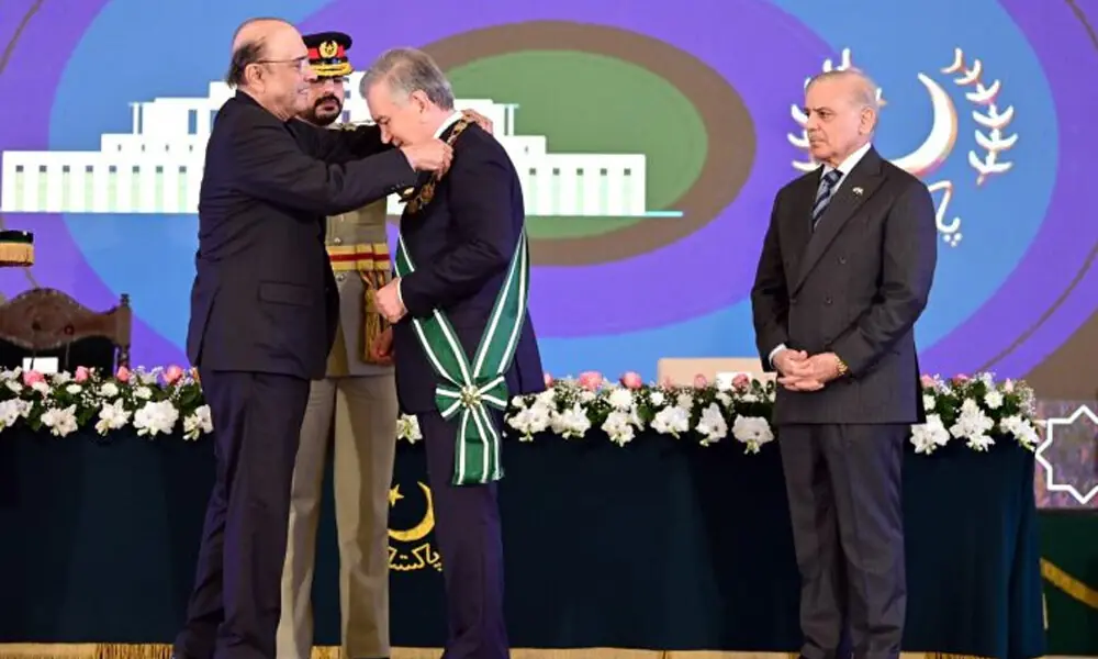 Uzbek President awarded Nishan-e-Pakistan