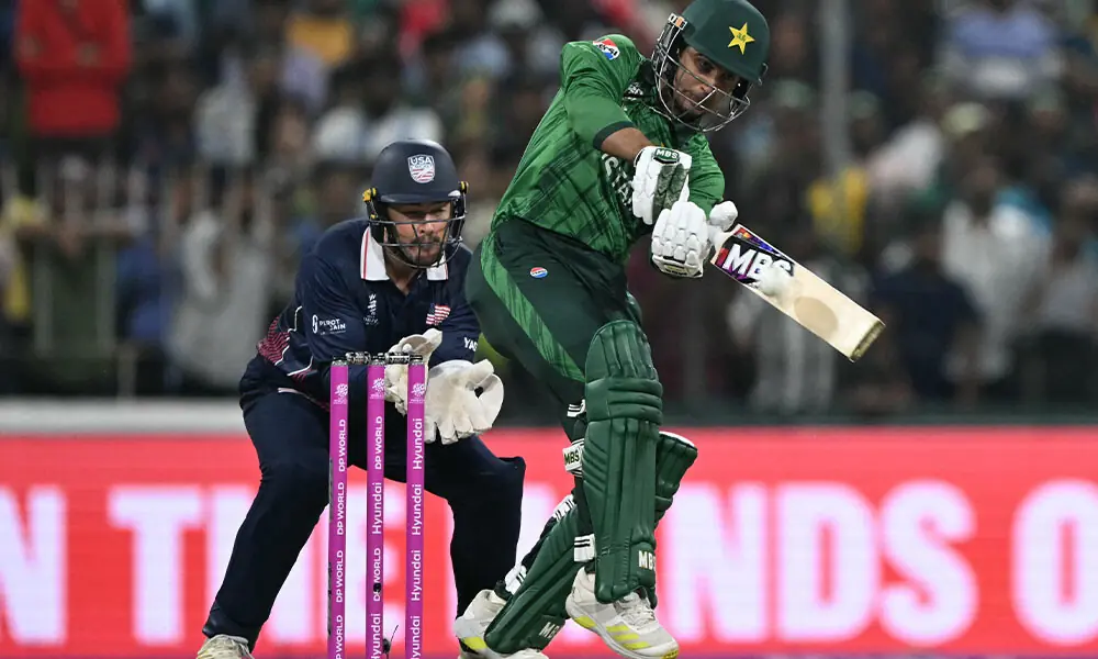 Pakistan post 190/9 against USA in T20 World Cup clash