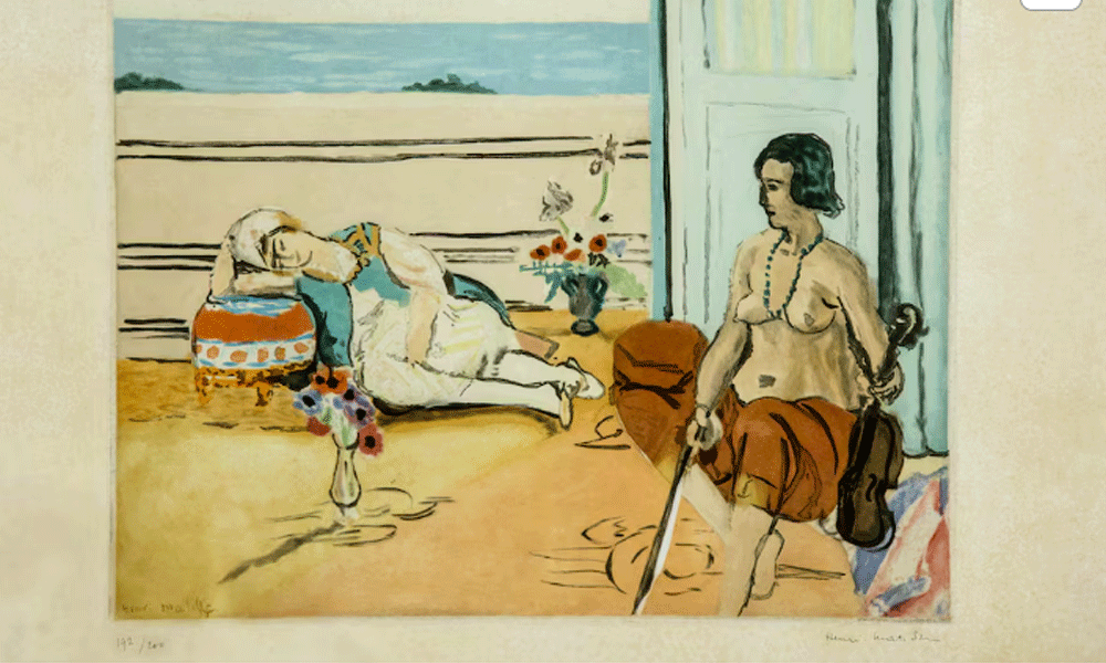 A handout picture of the painting “Odalisque on the Terrace” by Henri Matisse, one of three artworks stolen from the Magnani Rocca Foundation on the night of March 22/23 in Parma, Italy in this image obtained by Reuters on March 30, 2026. REUTERS