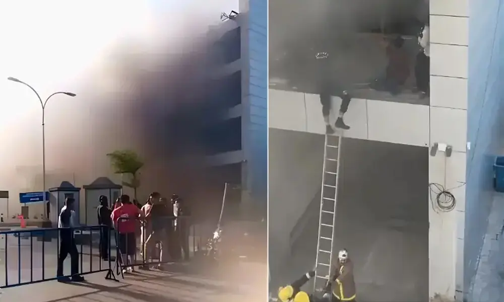 Fire erupts in super store