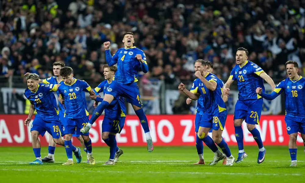 Italy miss out on World Cup for third straight time after shootout loss to Bosnia