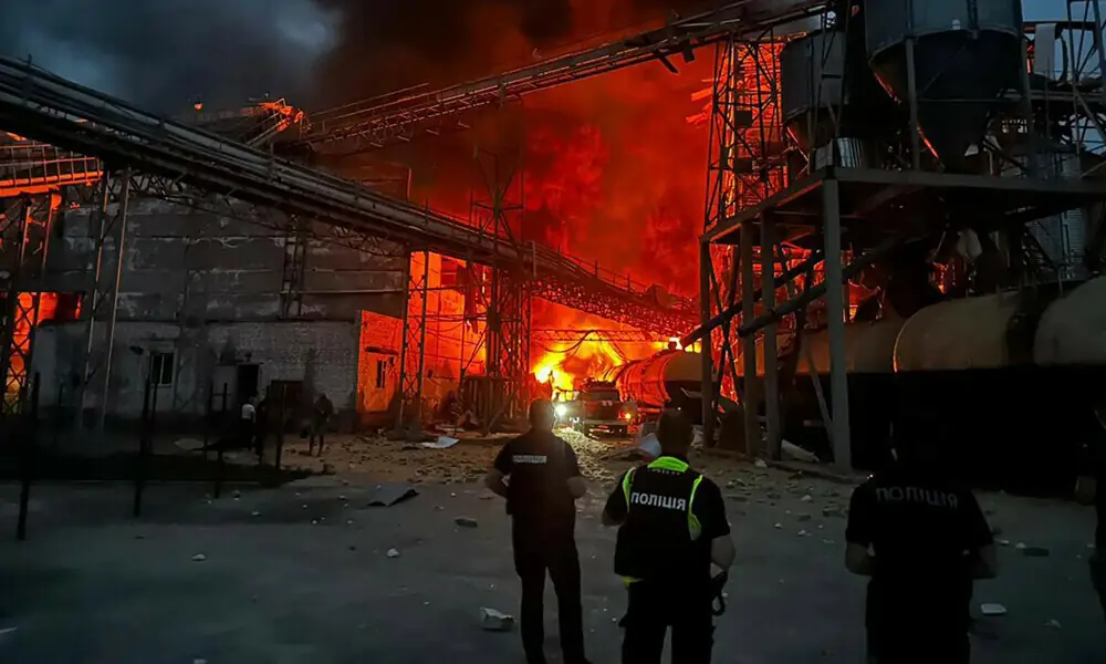 Fire breaks out at Russia’s NORSI oil refinery after drone attack, governor says