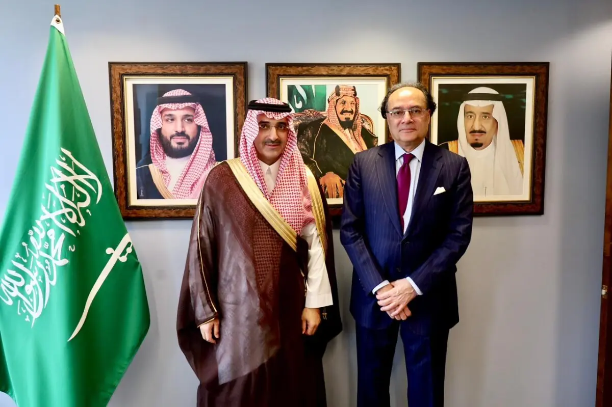 Aurangzeb meets Saudi Fund Chief Al-Marshad, US Trade Representative Greer