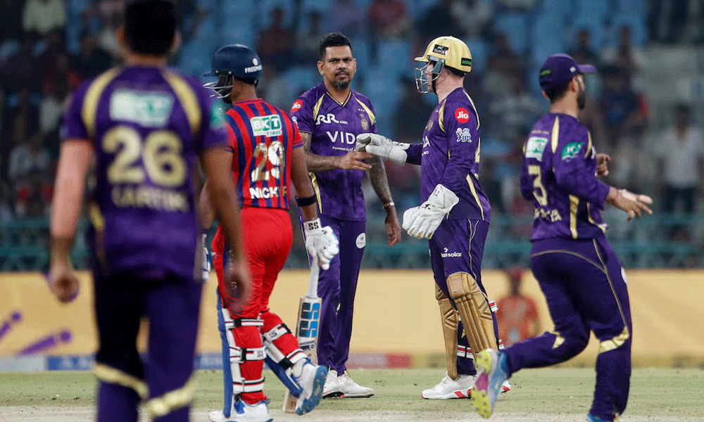 Narine nails IPL Super Over as Kolkata climb off the bottom