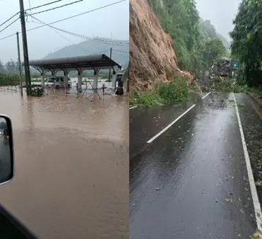 Flooded roads in Colombo district - Photo shared by our driver stuck somewhere