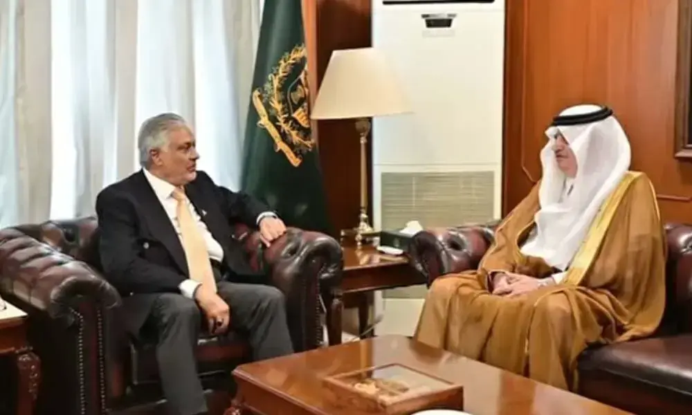 Dar, Saudi envoy discuss regional developments