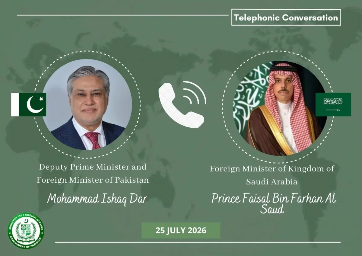 Dar, Saudi FM discuss regional developments, reaffirm commitment to peace