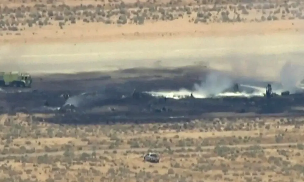 US fighter jet crashes near California military base