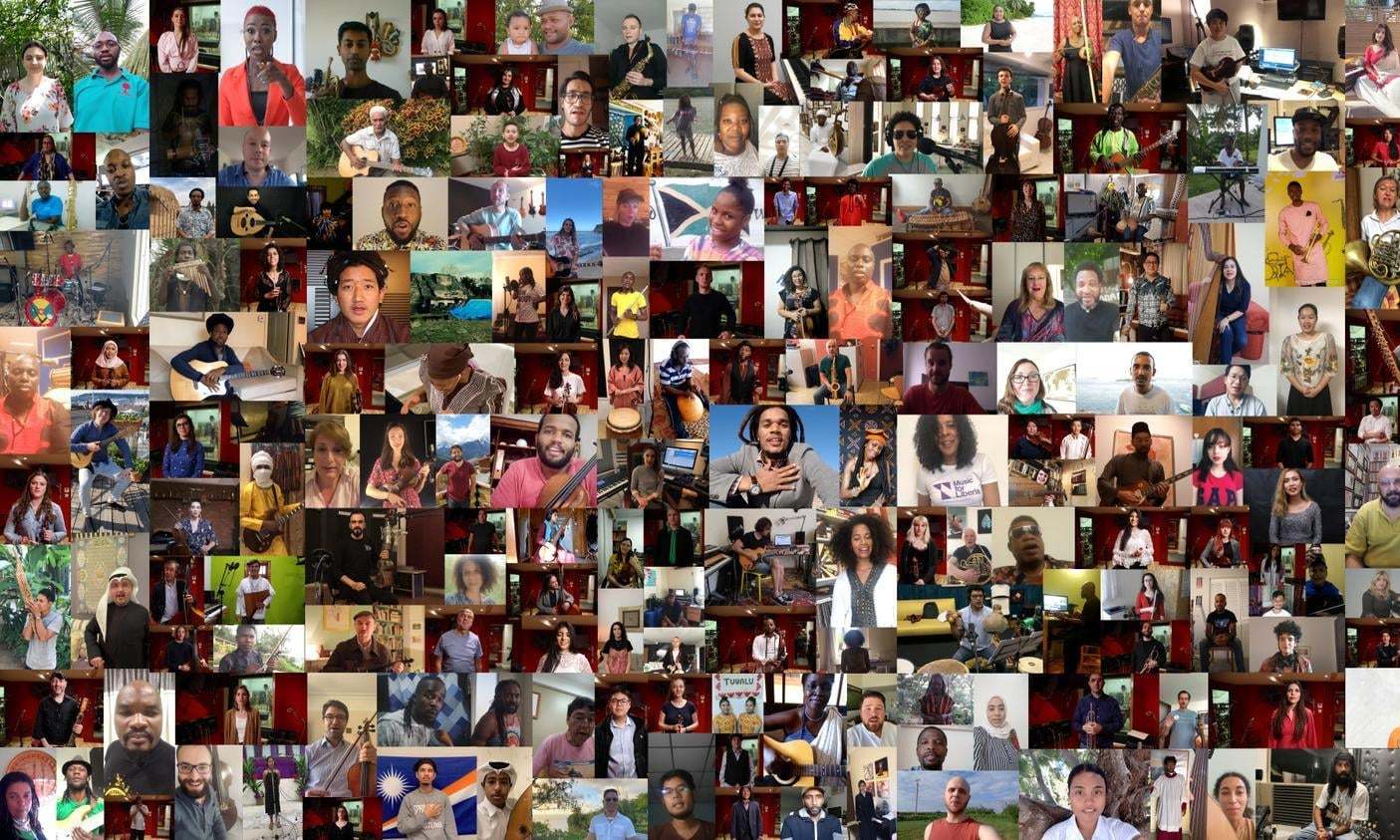 197 musicians from every country unite to record unique song
