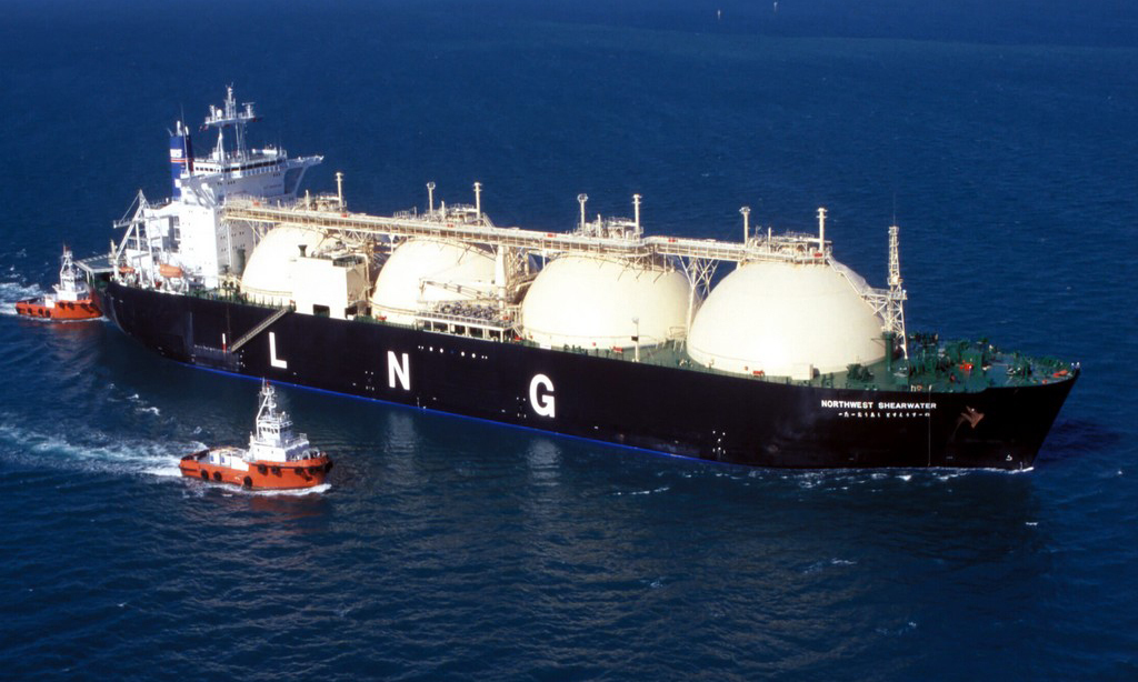 LNG tankers heading to Britain, Belgium and the Netherlands