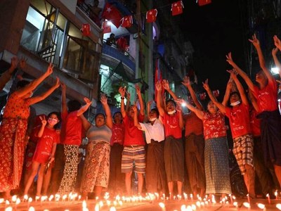 Thousands rally again in Myanmar against military coup Thousands rally again in Myanmar against military coup