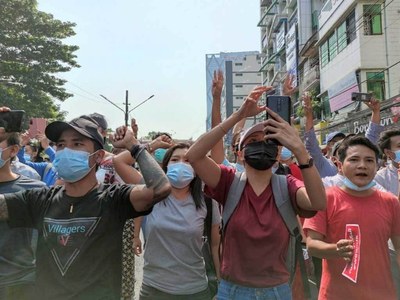 Myanmar gunshot victim fights for life amid online hunt for shooter