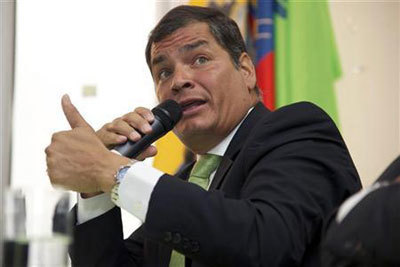 Ecuador ex-president vows to 'keep fighting' after protege's defeat