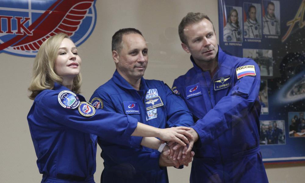 Russian film crew set to blast off to make first movie in space