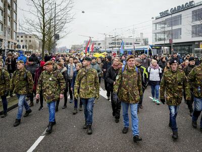 Protest in Netherlands against coronavirus measures
