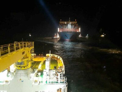Maersk container ship towed free after running aground off German island
