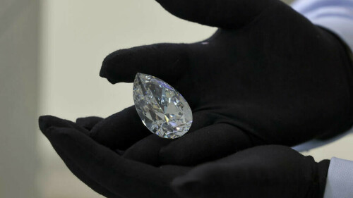 Giant white diamond 'The Rock' makes debut in Dubai