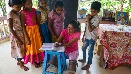 Teaching helped me survive, says Indian quadruple amputee