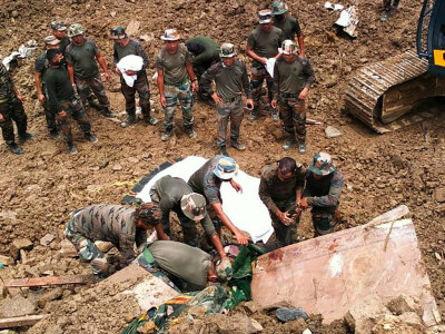 Indian landslide search enters third day with 25 dead