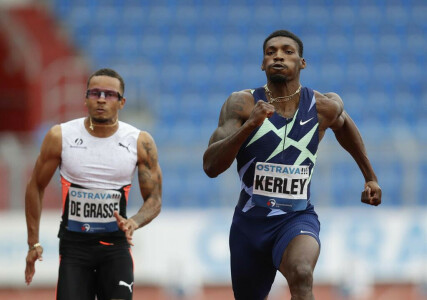 Kerley leads American clean sweep in 100m, shot put joy for Ealey