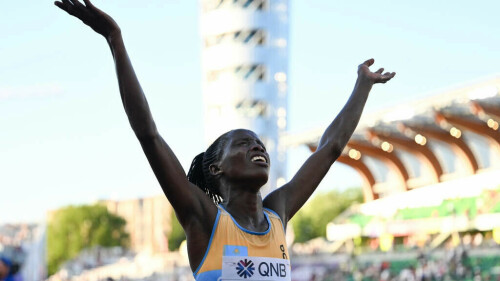 Jeruto storms world steeple, Feng claims discus