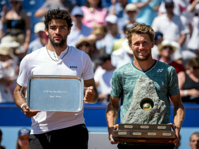 Ruud battles back to beat Berrettini in Gstaad