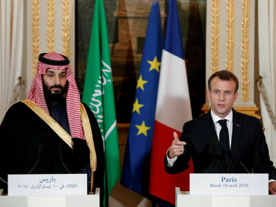 Macron hosts Saudi crown prince with oil, Iran, rights on agenda