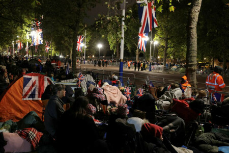 &lsquo;We couldn&rsquo;t miss this&rsquo;: Thousands camp out for Queen&rsquo;s funeral