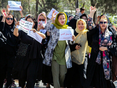 Afghan women students rally in Herat after classroom attack
