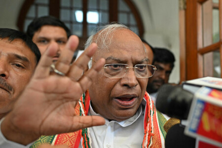 India's Congress party elects first non-Gandhi head in 24 years