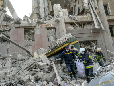 Russian missile attack hits infrastructure in Kyiv