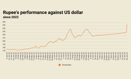 Rupee plunges to record low in inter-bank market after nearly 10% fall