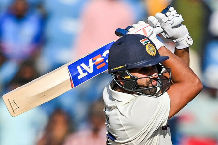 Ton-up Rohit steers India into lead in first Australia Test