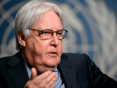 UN aid chief says world must remember those displaced by quake in Turkiye, Syria