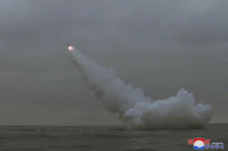 North Korea launches missiles from submarine as US-South Korean drills begin