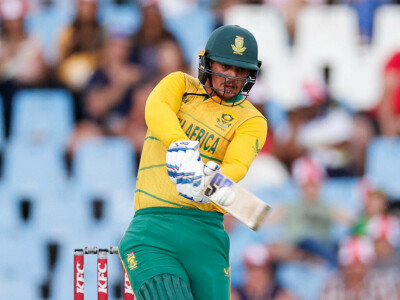 South Africa defeat West Indies in record T20 run chase