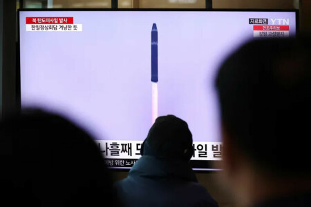 North Korea fires around 10 ballistic missiles toward sea off east coast, Seoul says