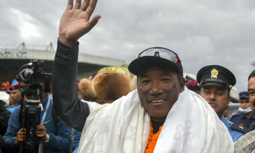 Nepali sherpa with record Everest summits behind him says he&rsquo;ll keep climbing