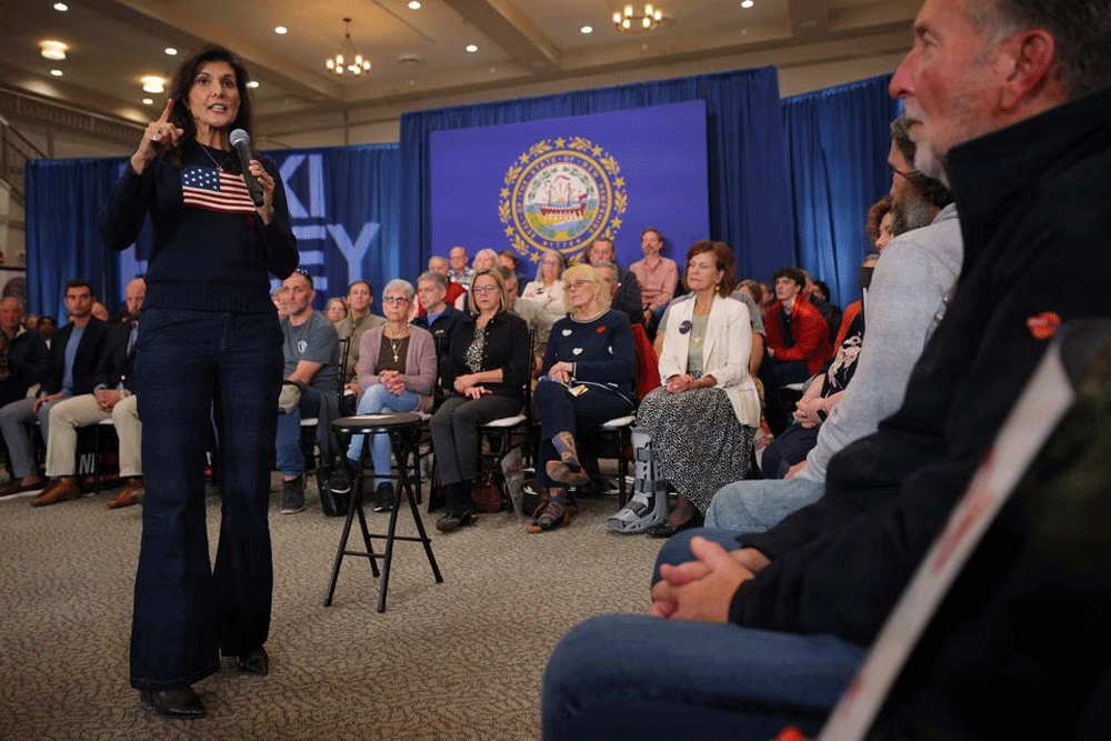 Republican White House hopeful Nikki Haley attacks Trump, DeSantis over Ukraine