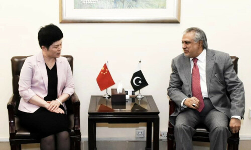 Dar updates Chinese envoy on talks with IMF, budget