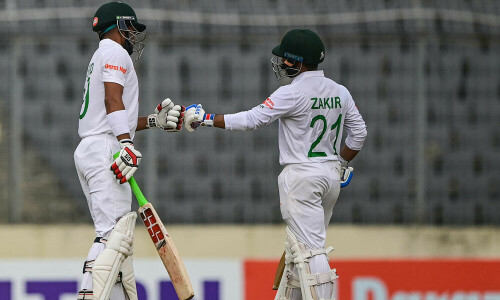 Zakir, Najmul fifties give Bangladesh huge lead over Afghanistan