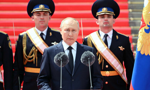 Putin tells troops in Kremlin they &lsquo;de facto stopped civil war&rsquo;