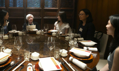 Yellen swaps stories of being &lsquo;the only woman in the room&rsquo; with Chinese economists